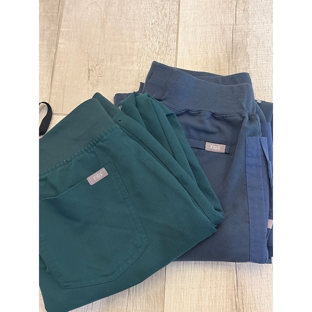 FIGS Technical Collection Scrub Pants Lot 2 Zamora Jogger Straight Leg XS Green